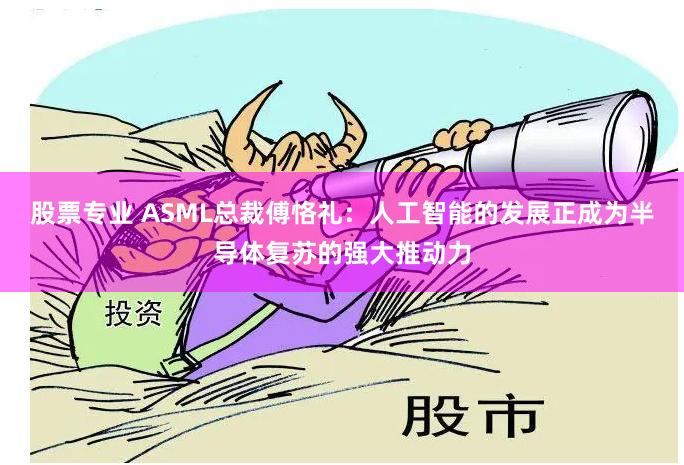 股票专业 ASML总裁傅恪礼：人工智能的发展正成为半导体复苏的强大推动力